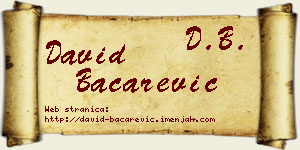 David Bačarević vizit kartica